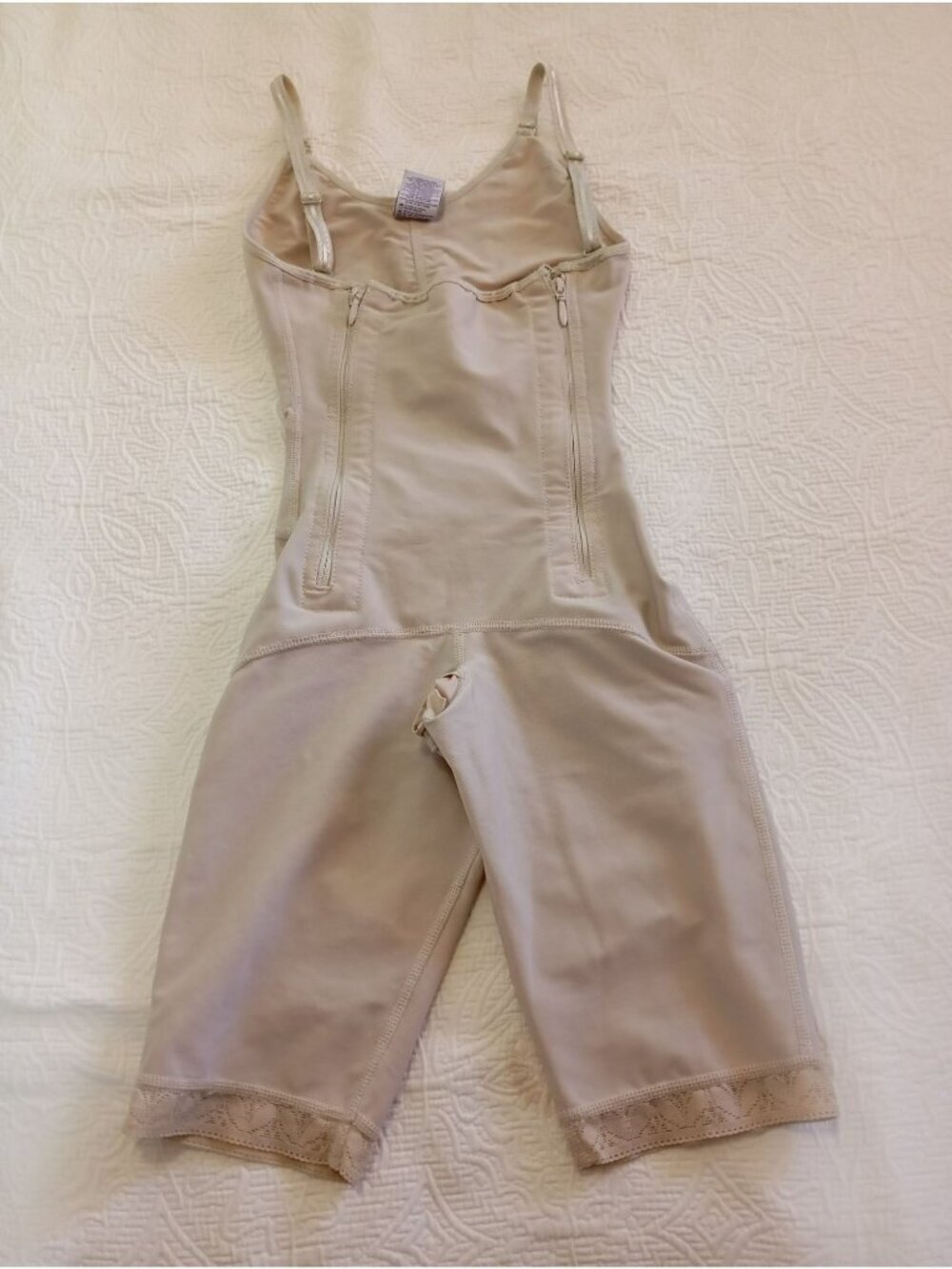 Meli Belt Womens Beige Full Body Shapewear With Adjustable Straps Small